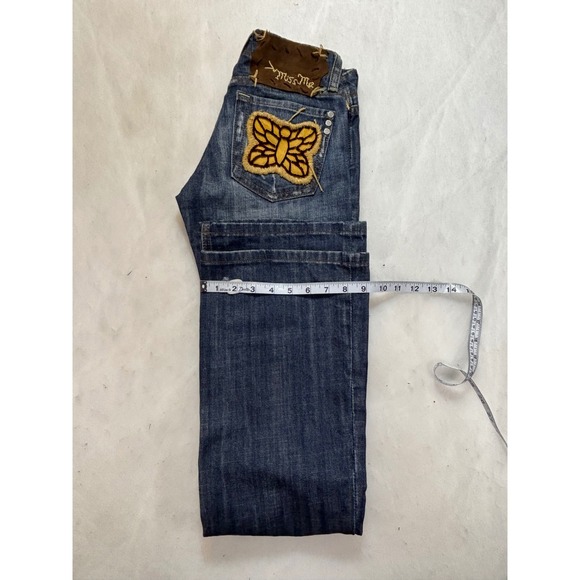 Miss Me Jeans Womens 25 Boot Cut Butterfly Embellished Denim Low Rise - Picture 12 of 12